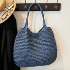 Bolso Duna de paja en azul