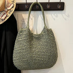 Bolso Duna de paja en verde