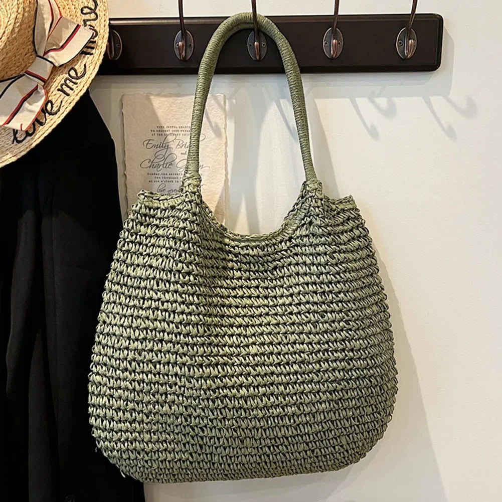 Bolso Duna de paja en verde
